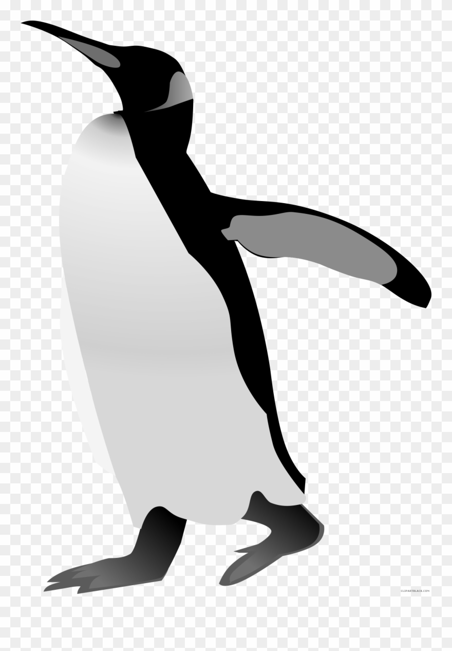 Png Black And White Library Clipartblack Com Animal - Emperor Penguin Cartoon Art Transparent Png