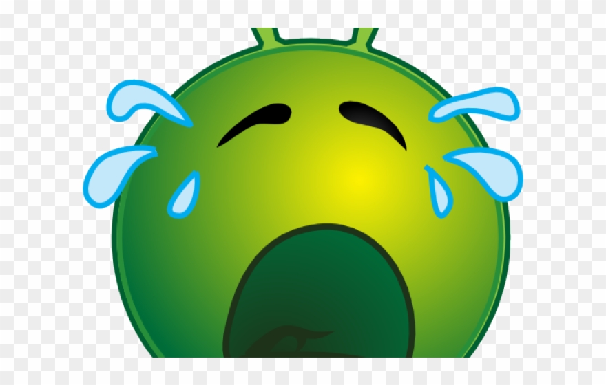 Animated Crying Cliparts - Punny Alien Patchwork Sticker - Png Download