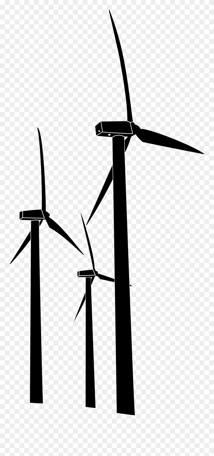 Wind Turbines - Clip Art Wind Turbine - Png Download
