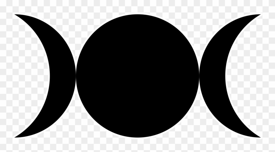 File Triple Goddess Symbol - Triple Moon Clipart