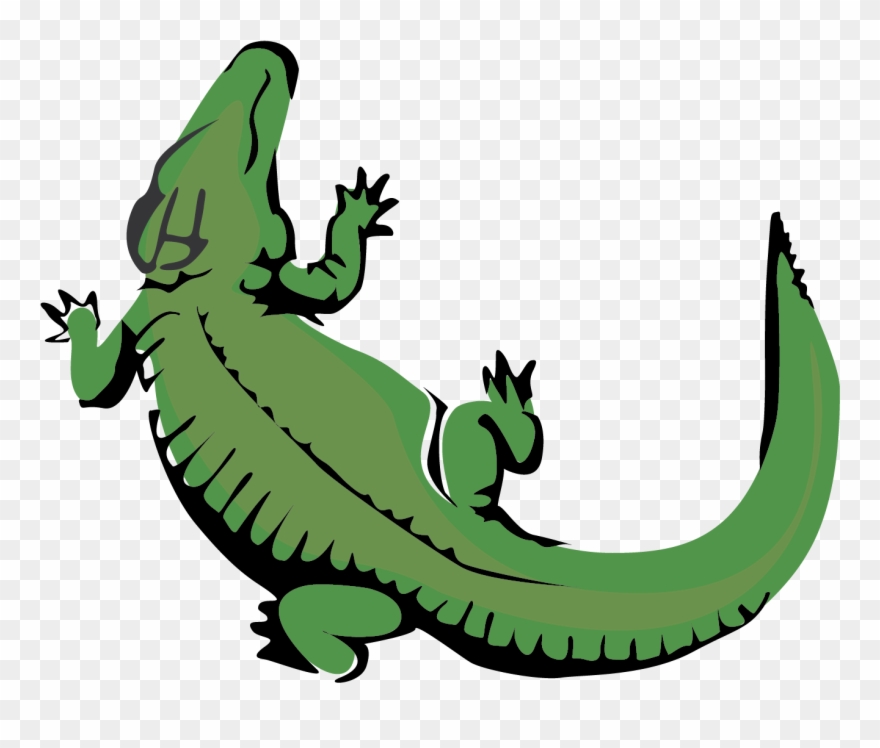 Backwards Gator Clip Art - New Orleans - Png Download