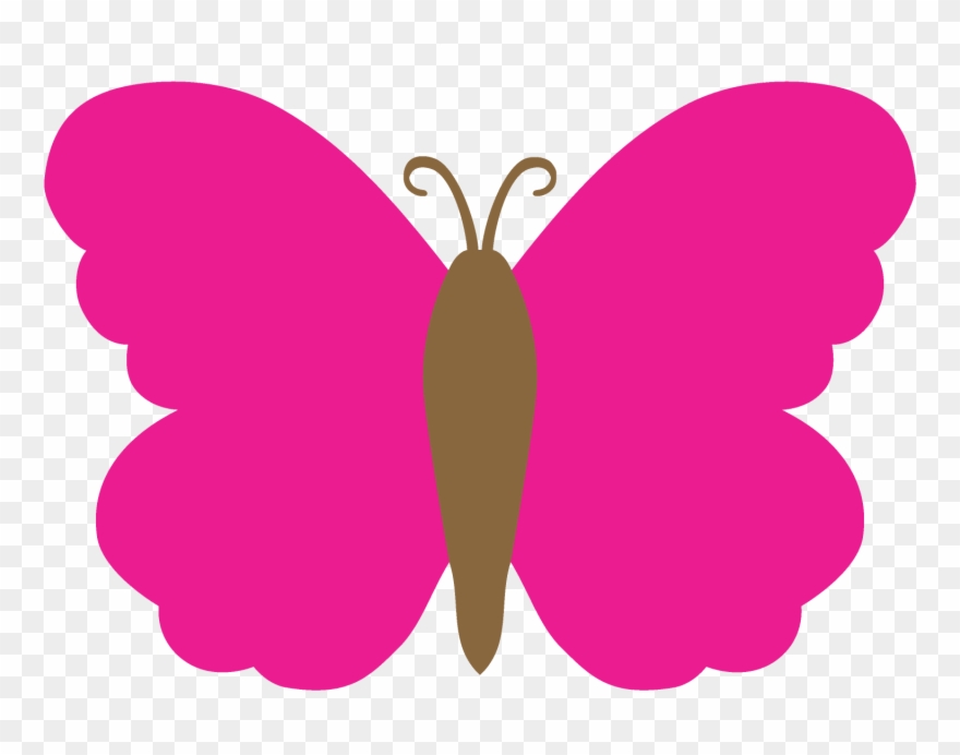 Another Look At The Personal Values - Simple Pink Butterfly Clipart - Png Download