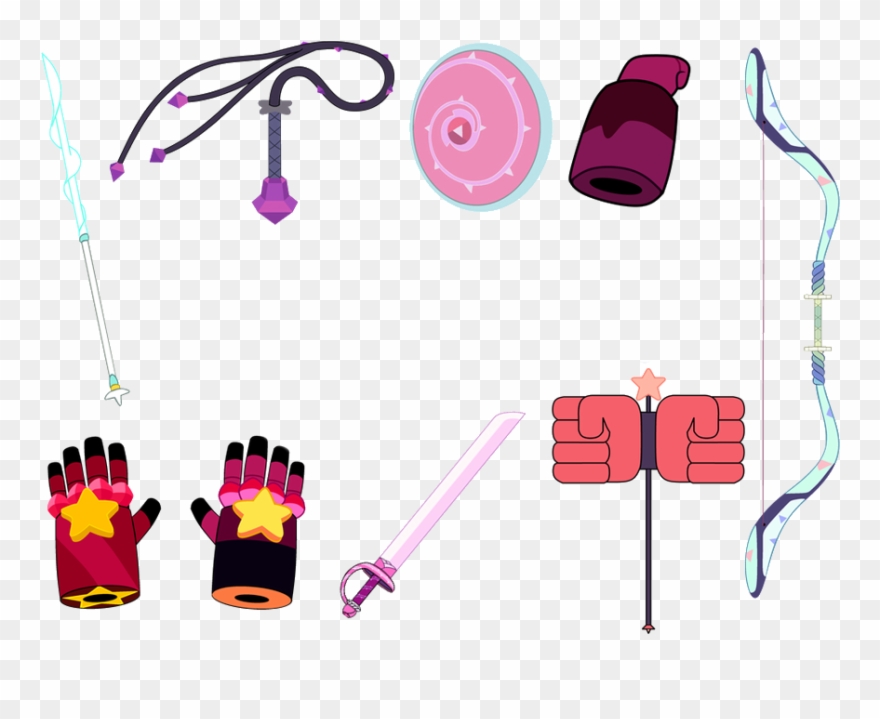 Gems Clipart Hard Object - Steven Universe Gems Weapons - Png Download