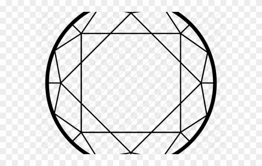 Gemstone Clipart Line Drawing - Gemstone Cuts Line Drawing - Png Download