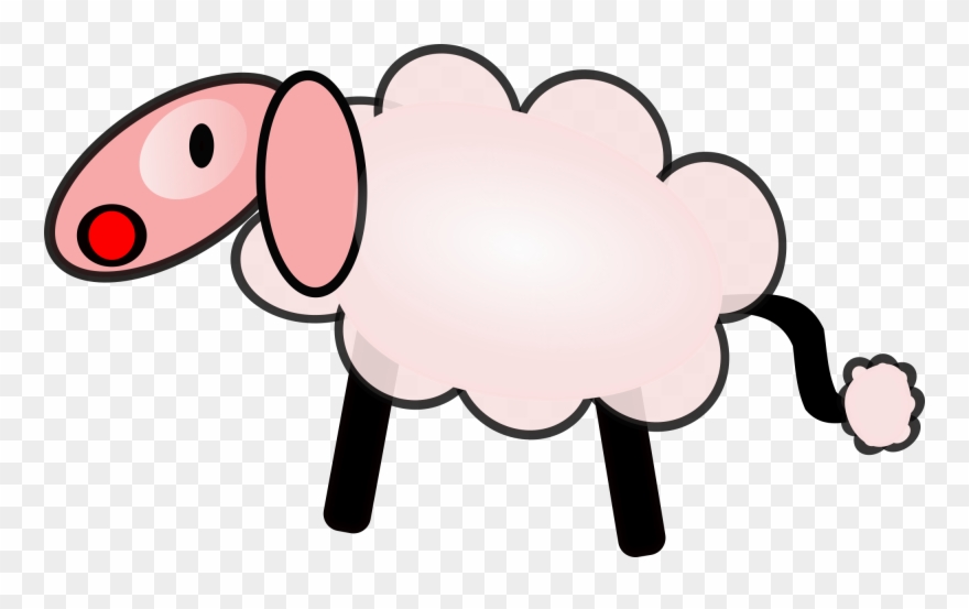 Lamb Clipart Line Art - Domba Karikatur - Png Download
