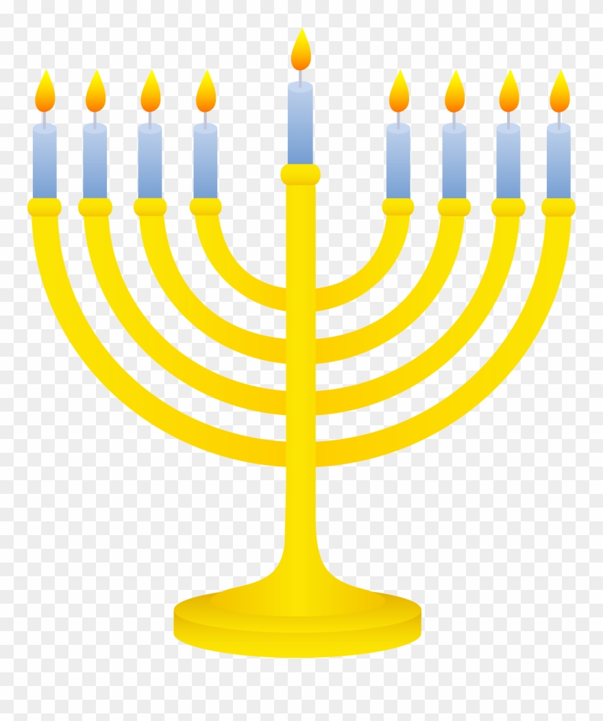 Jewish Symbols Clip Art - Hanukkah Menorah Clip Art - Png Download