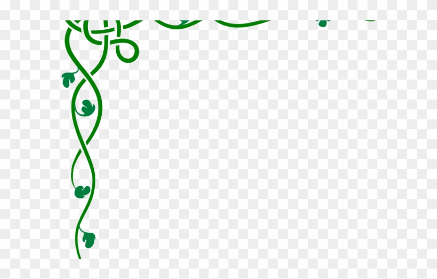 Vines Clipart Greenery - Corner Border Designs Png Transparent Png