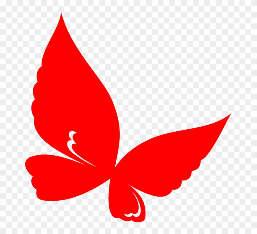 Genomics Clipart - Red Butterfly Clip Art - Png Download