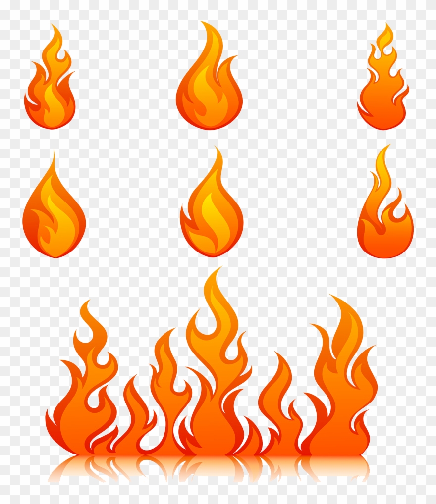 Clipart Flames Royalty Free - Fire Free Vector - Png Download