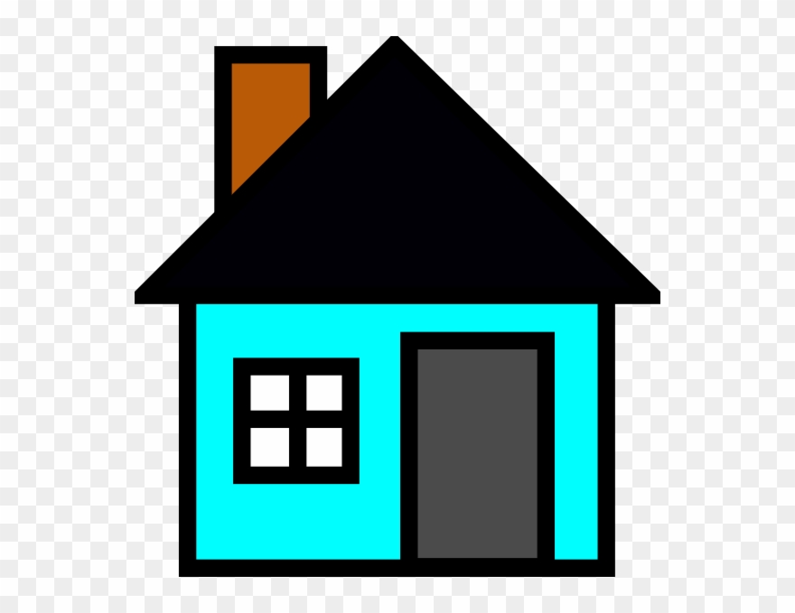Teal Clip Art At - House Clip Art - Png Download