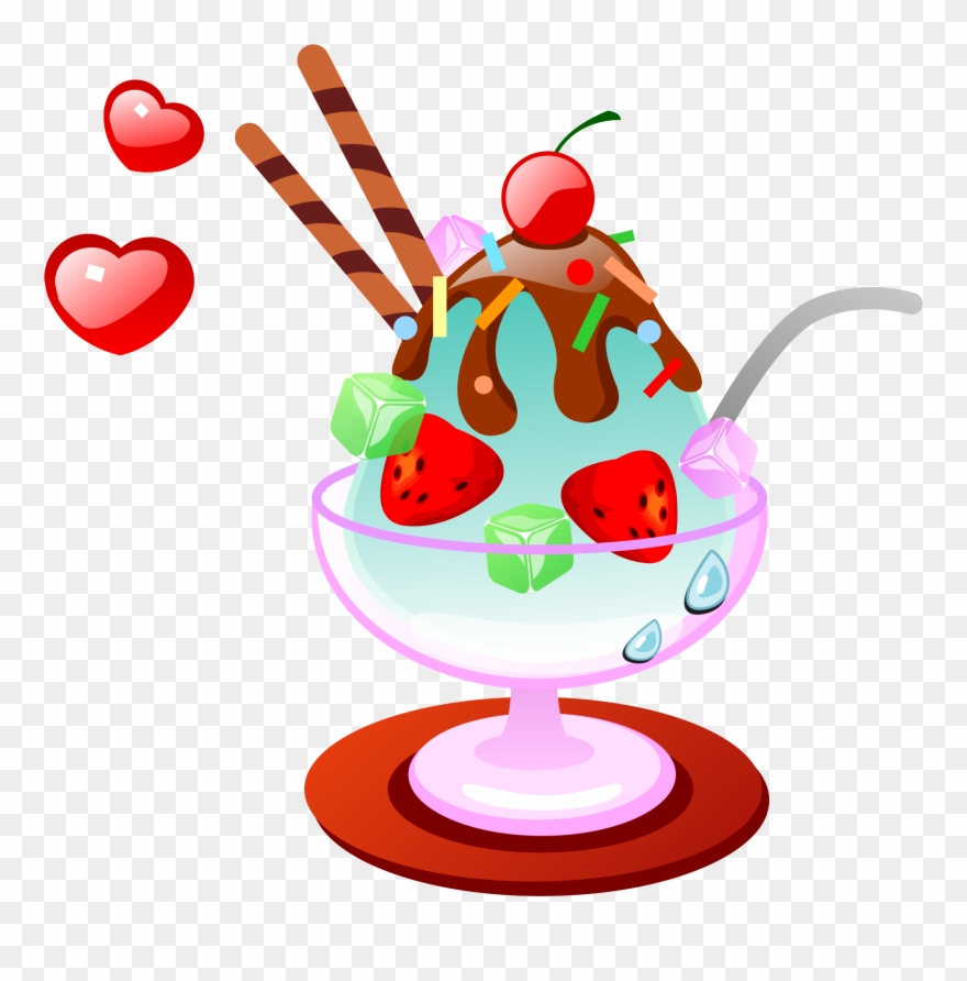 Cupcake & Bolos E Etc Dessert Drinks, Ice Cream, Goodies, - Dessin Coupe De Glace Clipart