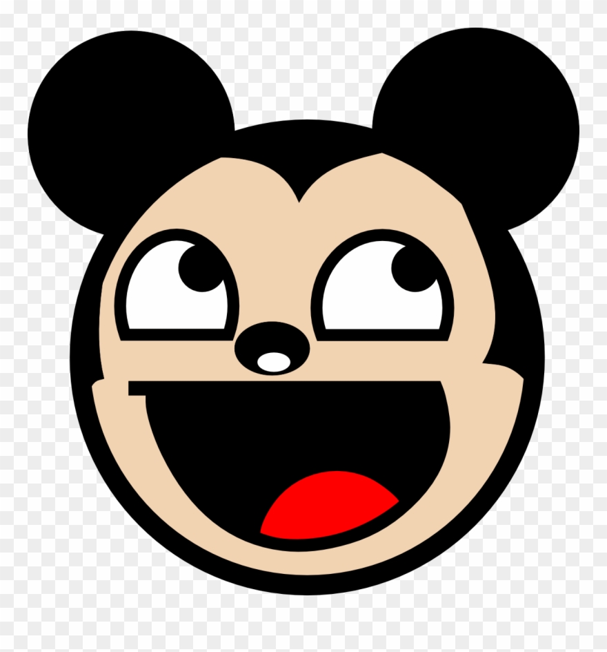 Mickey Mouse Face Id 66014 Clipart - Funny Mickey Mouse Png Transparent Png