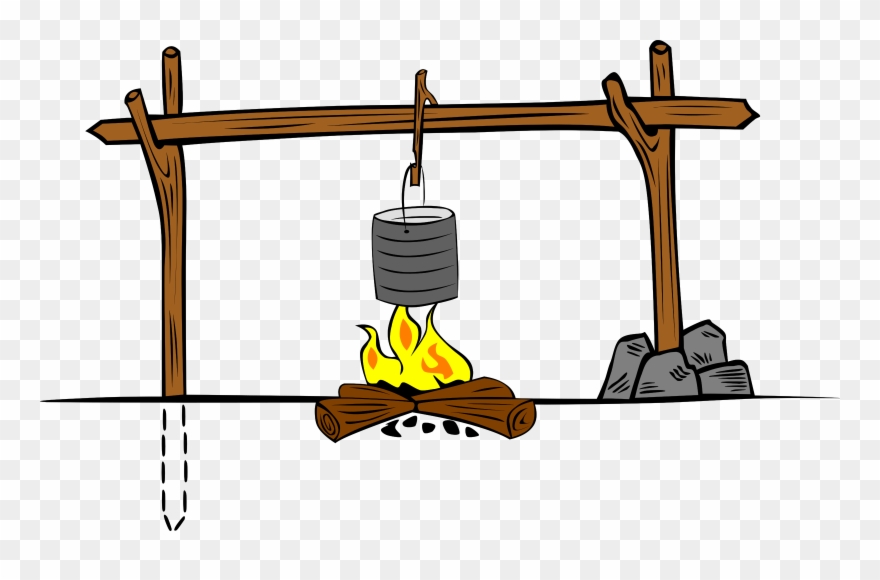 Big Image - Crane Fire For Camping Clipart