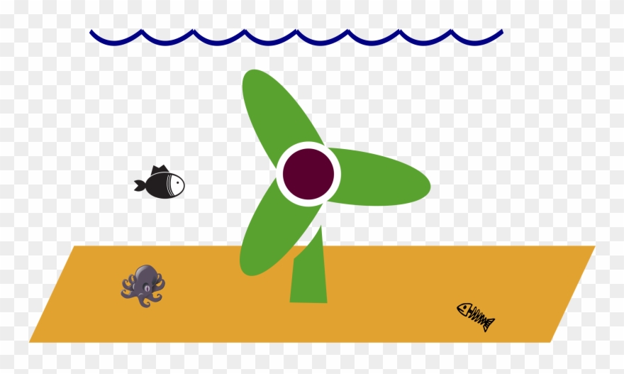 Tidal Power Wind Turbine Renewable Energy - Tidal Turbine Transparent Clipart