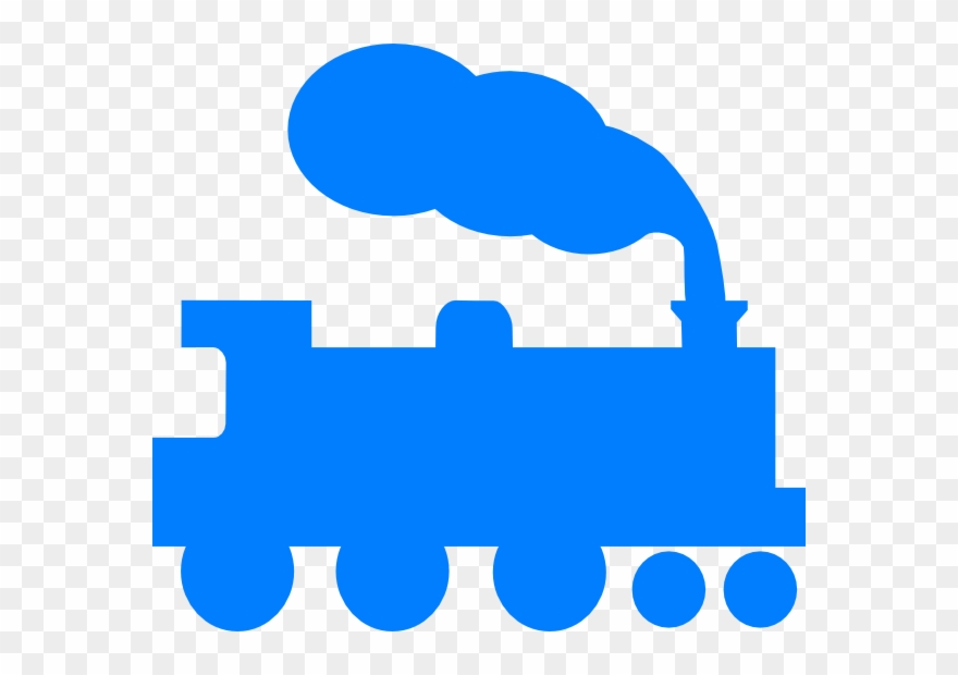 Train Silhouette Cliparts - Simple Silhouette Train Clipart - Png Download