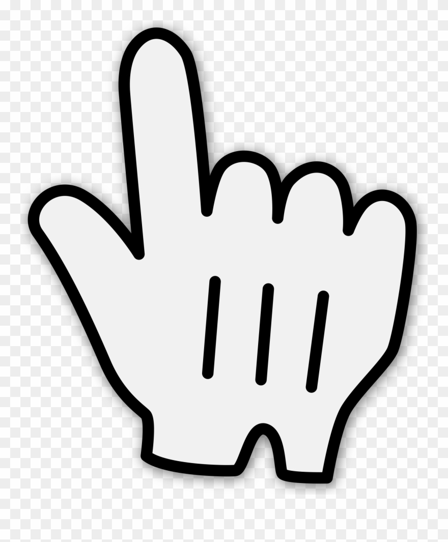 Computer Mouse Pointer Cursor Index Finger Computer - Curseur De Souris Mac Clipart