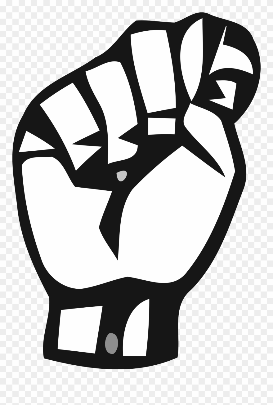 Deaf Alphabet 3 Clipart Icon Png - Hand Sign For Letter T Transparent Png