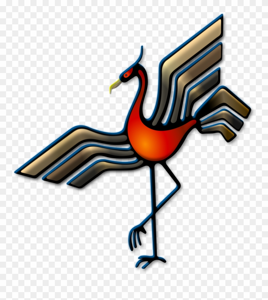 Bird Feather Crane Beak Emblem - Bird Emblem Clipart