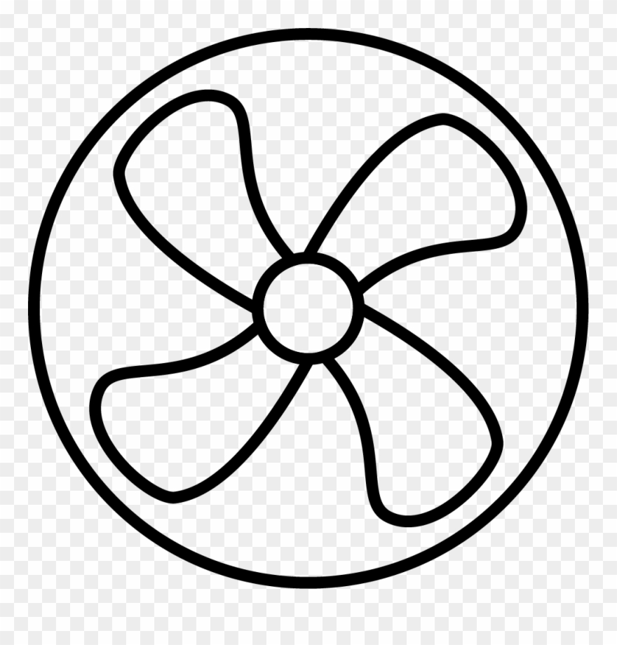 Graphic Download Black And White Clipart Fan - Fan Drawing - Png Download