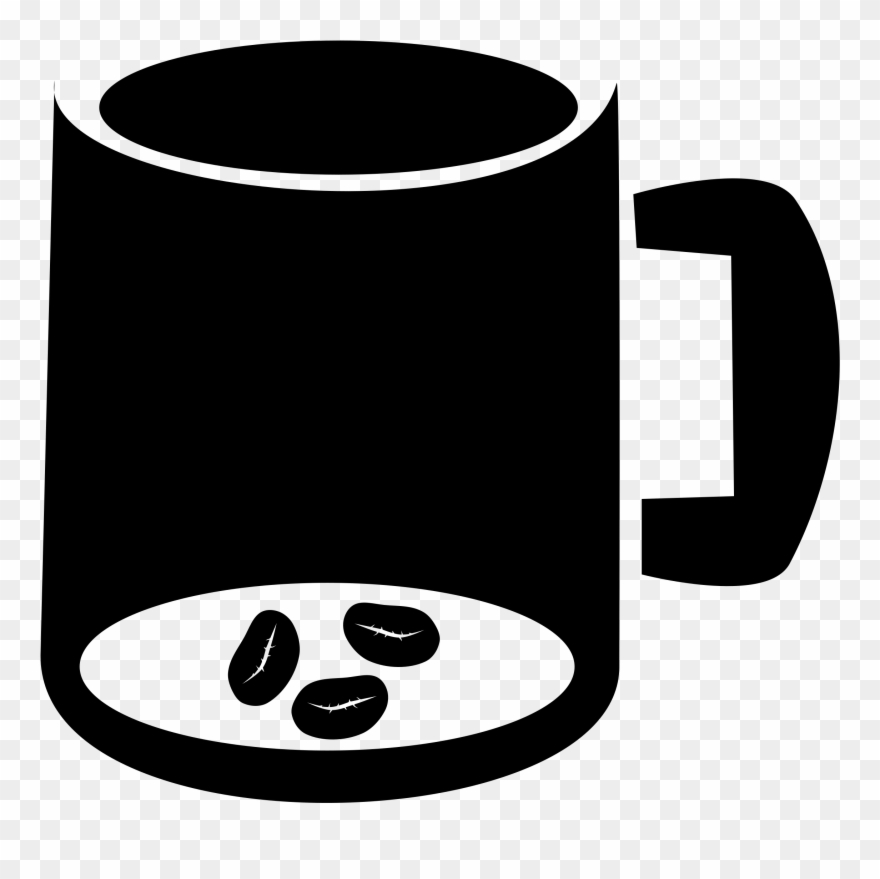 Coffee Clipart Coffee Mug - Coffee Cup W Beans Clip Art - Png Download
