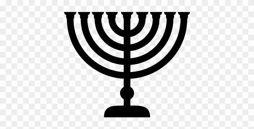 Menorah Rubber Stamp - Menorah Embroidery Clipart