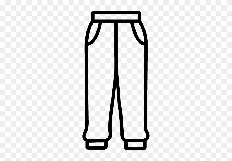 Joggers - Jogging Pants Clipart Black And White - Png Download
