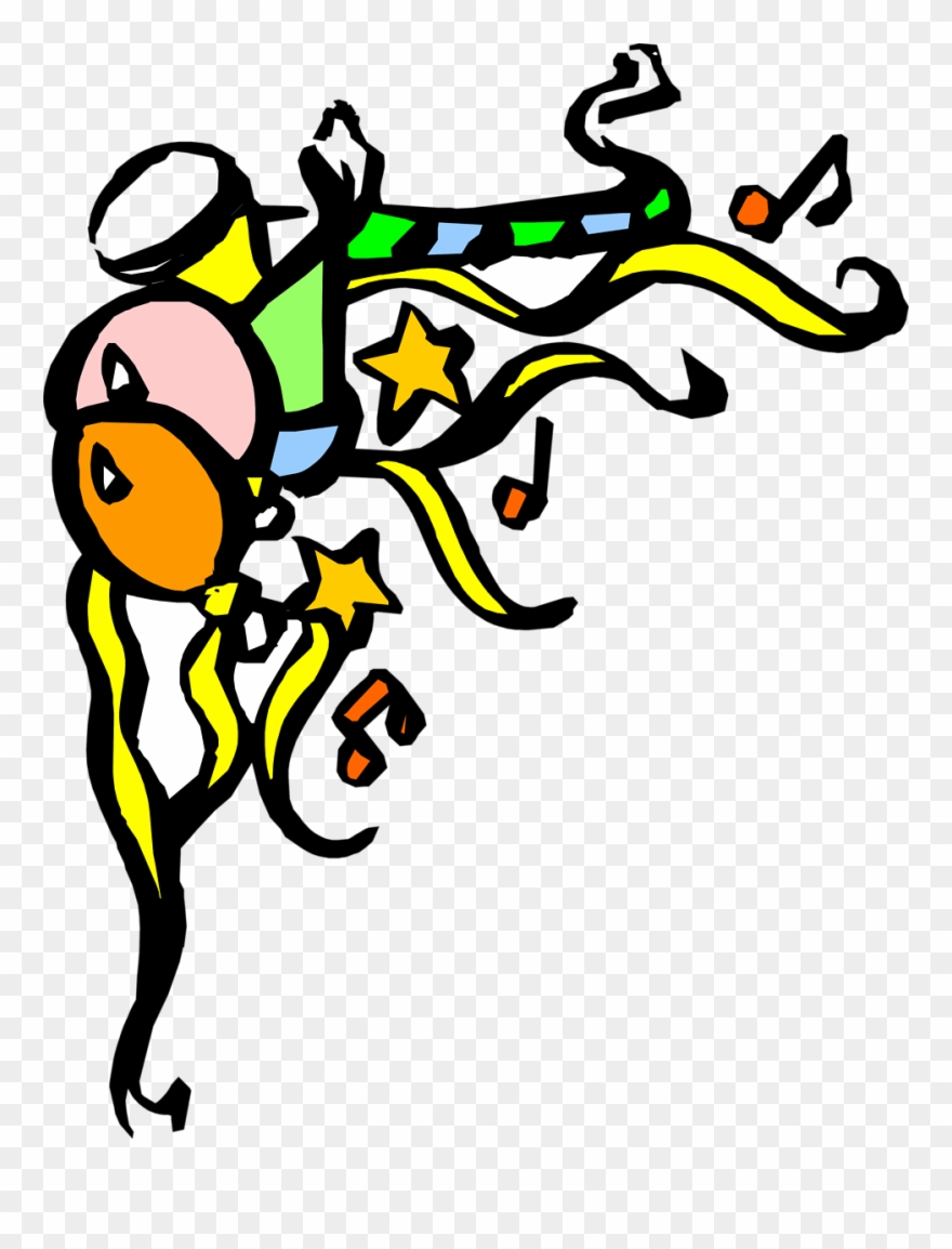 Balloons And Confetti Clip Art - Party Confetti Frame Png Transparent Png