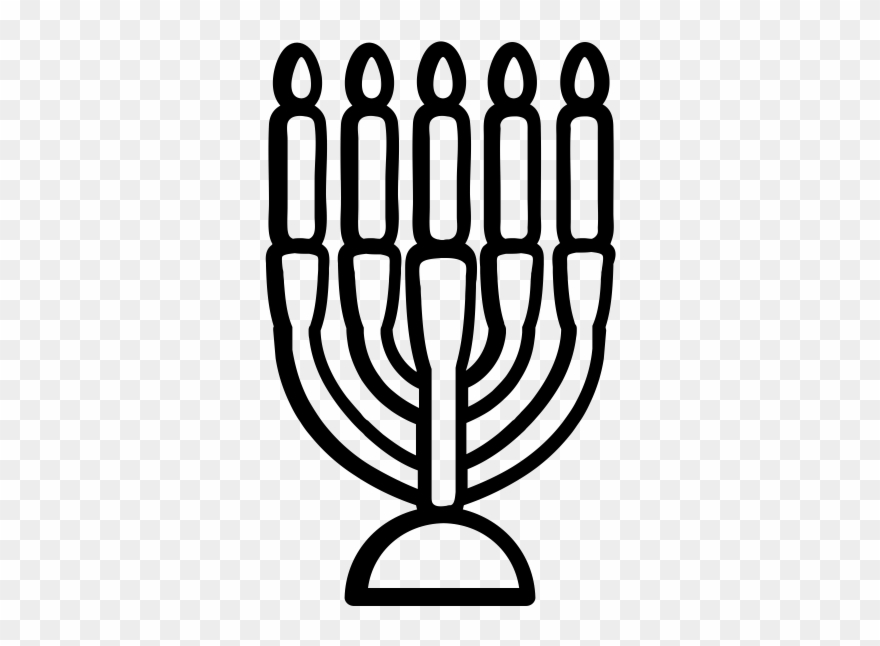 Menorah Rubber Stamp - Rubber Stamping Clipart