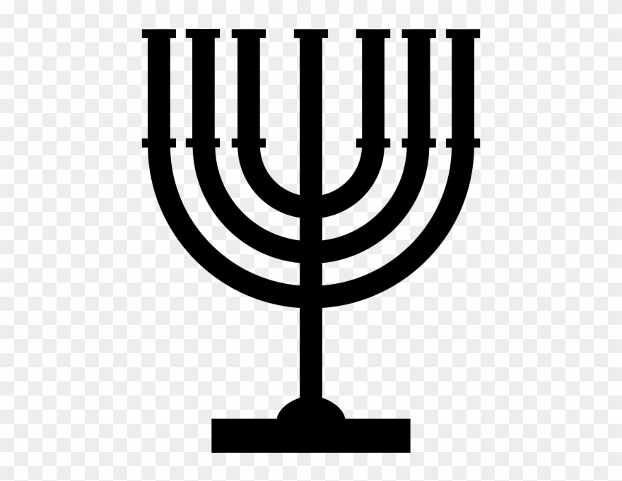 Menorah Rubber Stamp - Menorah Silhouette Clipart