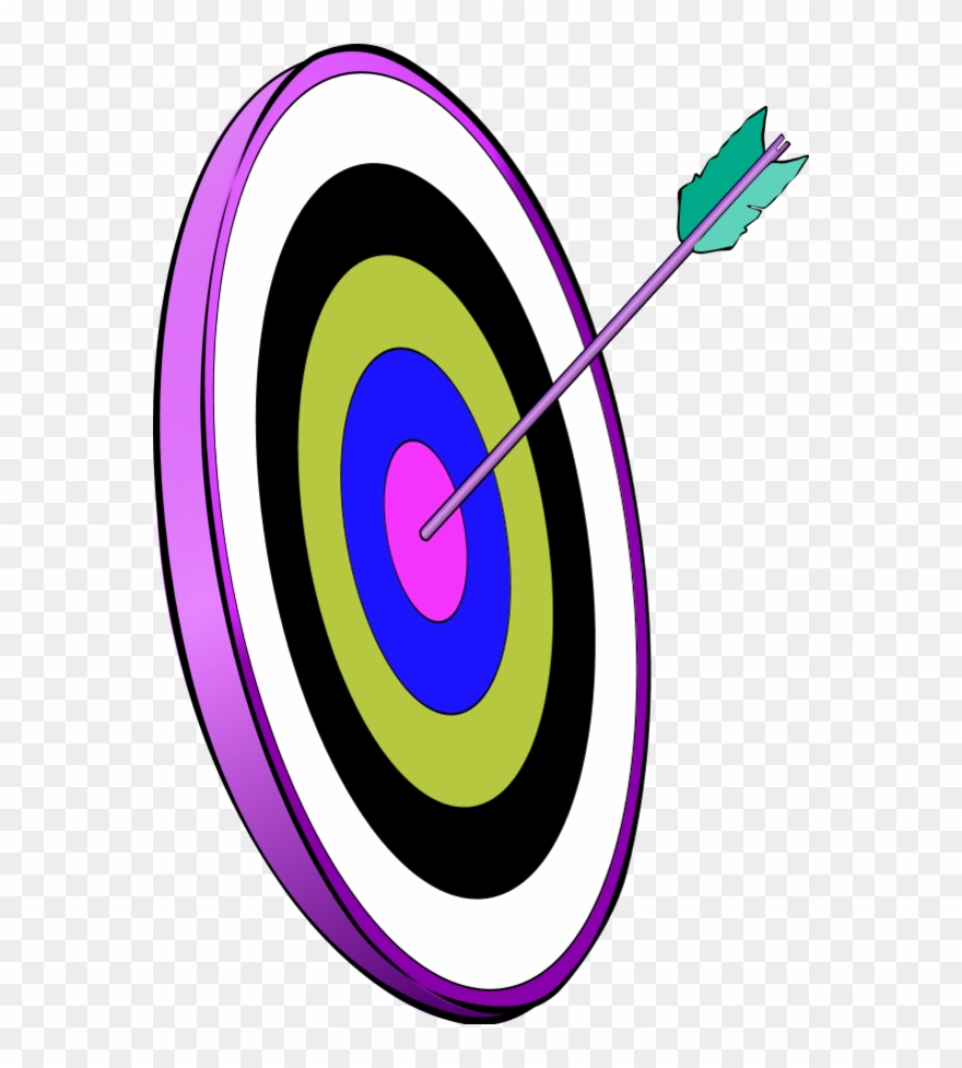 Dart Arrow In The Smallest Circle - Clip Art - Png Download