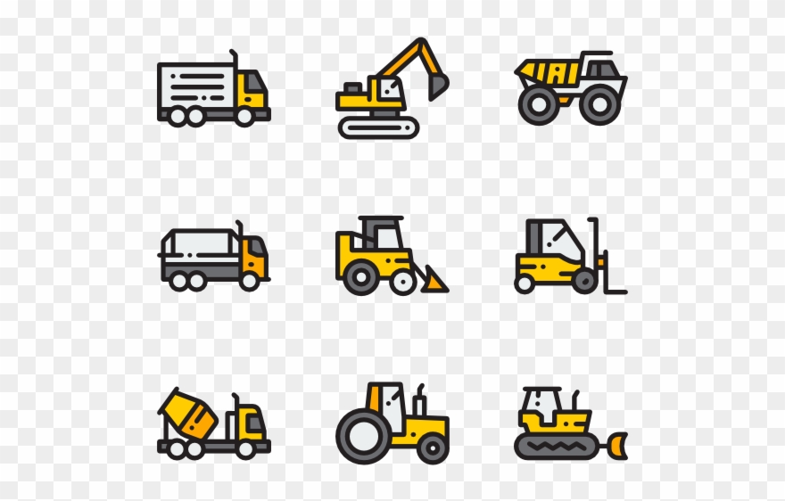 Construction Machinery - Construction Equipment Icon Free Clipart