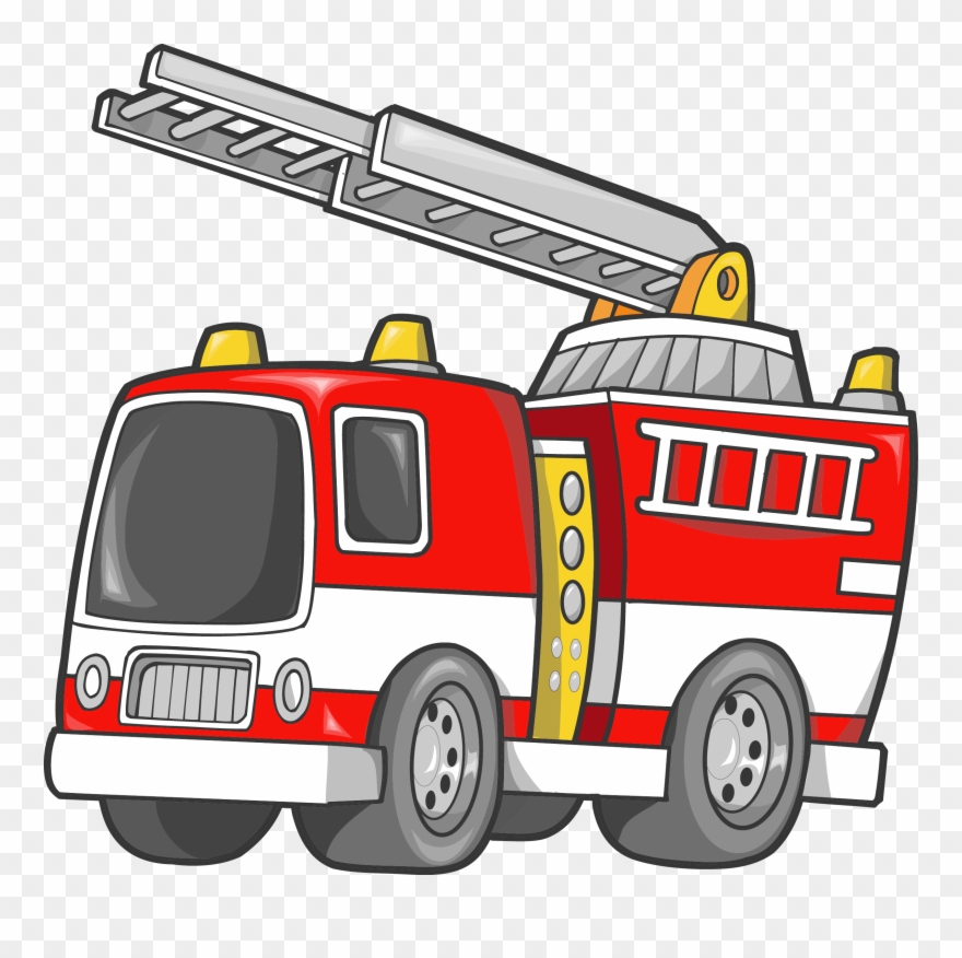 Car Fire Engine Firefighter Truck Clip Art - Camion De Bomberos Animados - Png Download