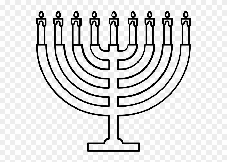 Menorah Rubber Stamp - Rubber Stamping Clipart