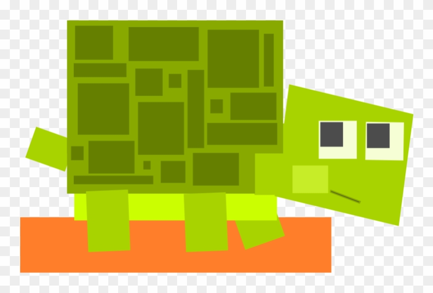 Square Animal Cartoon Turtle - Animals Made Out Of Squares Clipart