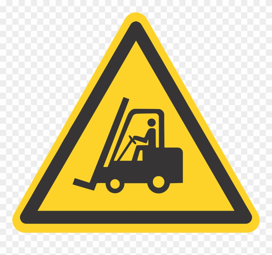 Forklift, Fork, Lift, Fork Removal, Warning - Warning Fork Lift Trucks Signs Clipart