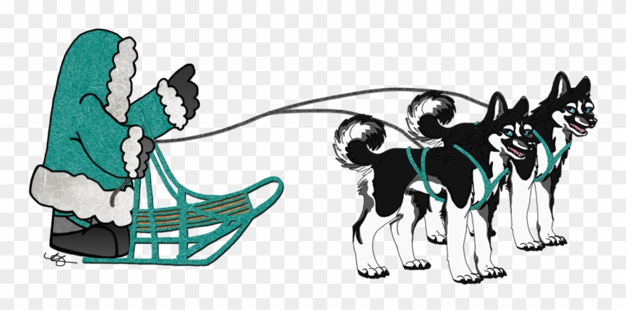 Sled Dogs Team Clipart - Clip Art Iditarod Gifs - Png Download