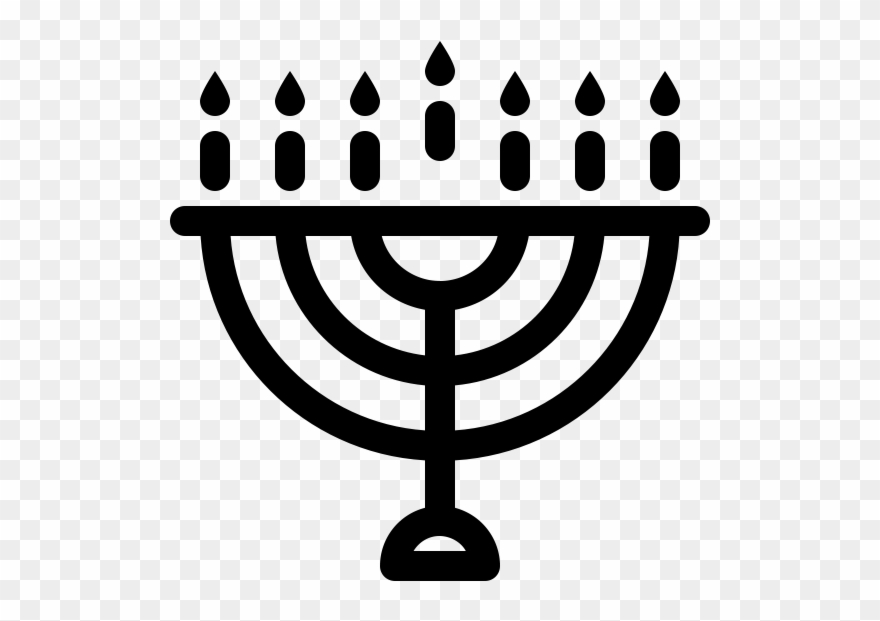 Menorah Rubber Stamp - Menorah Clipart