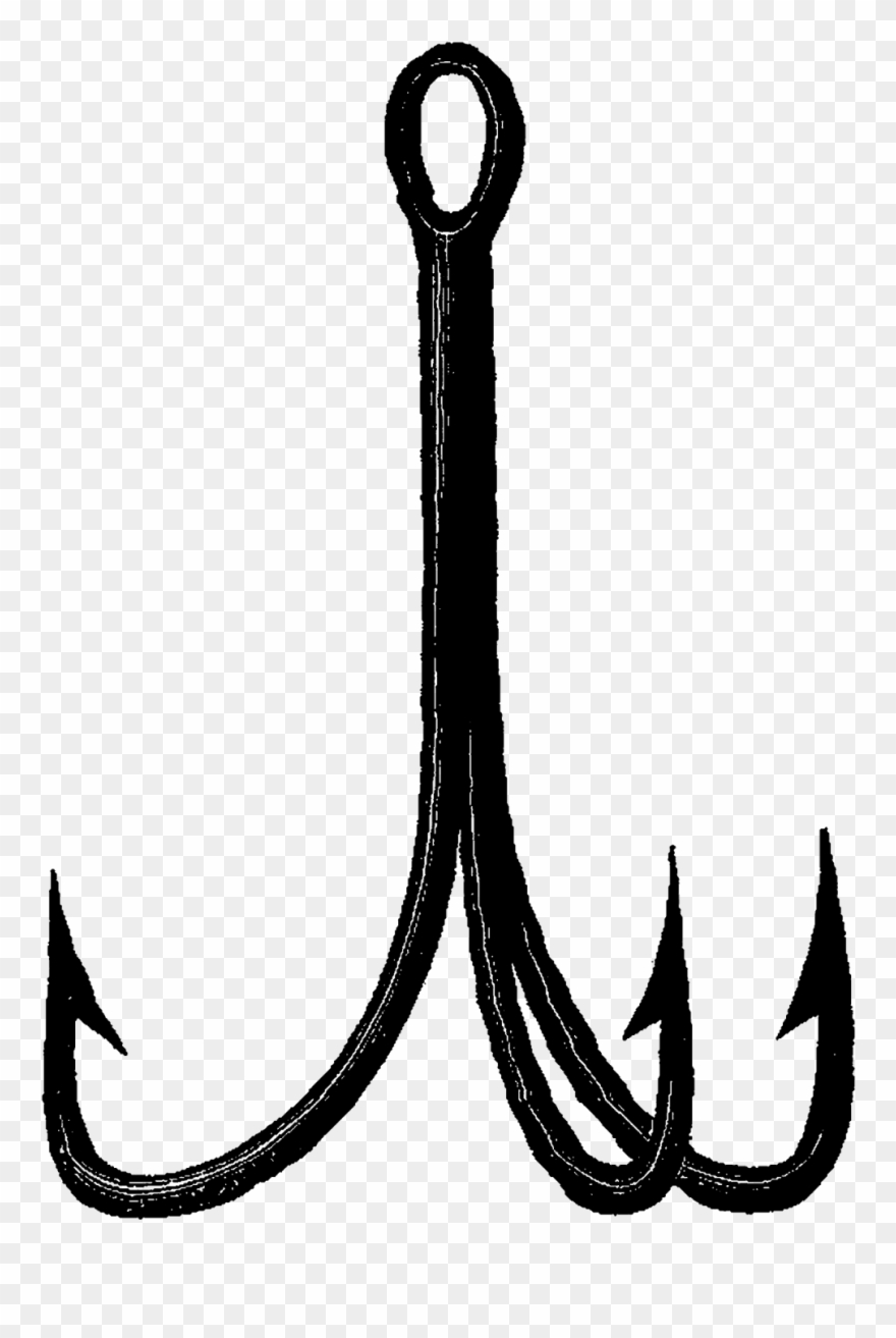 Clip Arts Related To - Three Pronged Fish Hook - Png Download