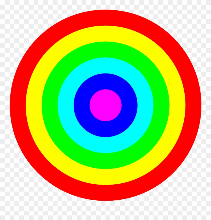 Rainbow Circle Target 6 Color Png Images - Rainbow Circle Clipart Transparent Png