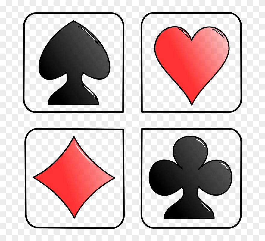 Deck Of Card Symbols - Cards Diamond Heart Spade Clipart