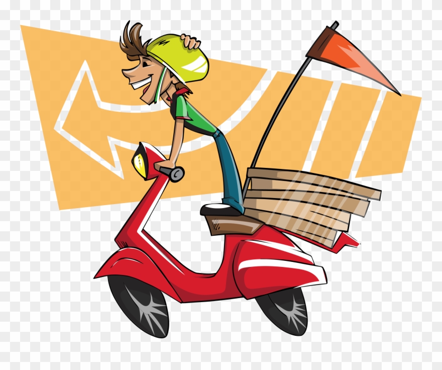 Mcdonald's Clipart Employee - Mcdonalds Delivery In Cartoon - Png Download