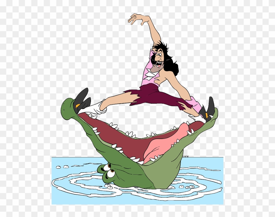 Crocodile Crocodile Crocodile Crocodile, Captain Hook - Final Da Historia Do Peter Pan Clipart