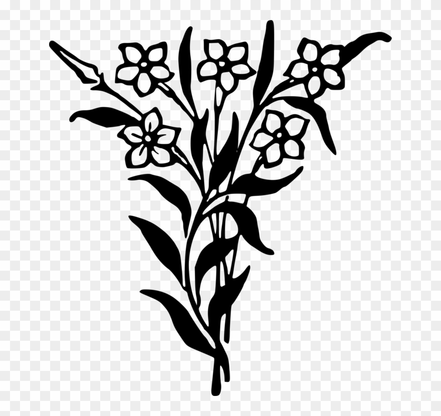 Flower Bouquet Drawing Rose Cut Flowers - Bunch Of Flowers For Drawing Clipart