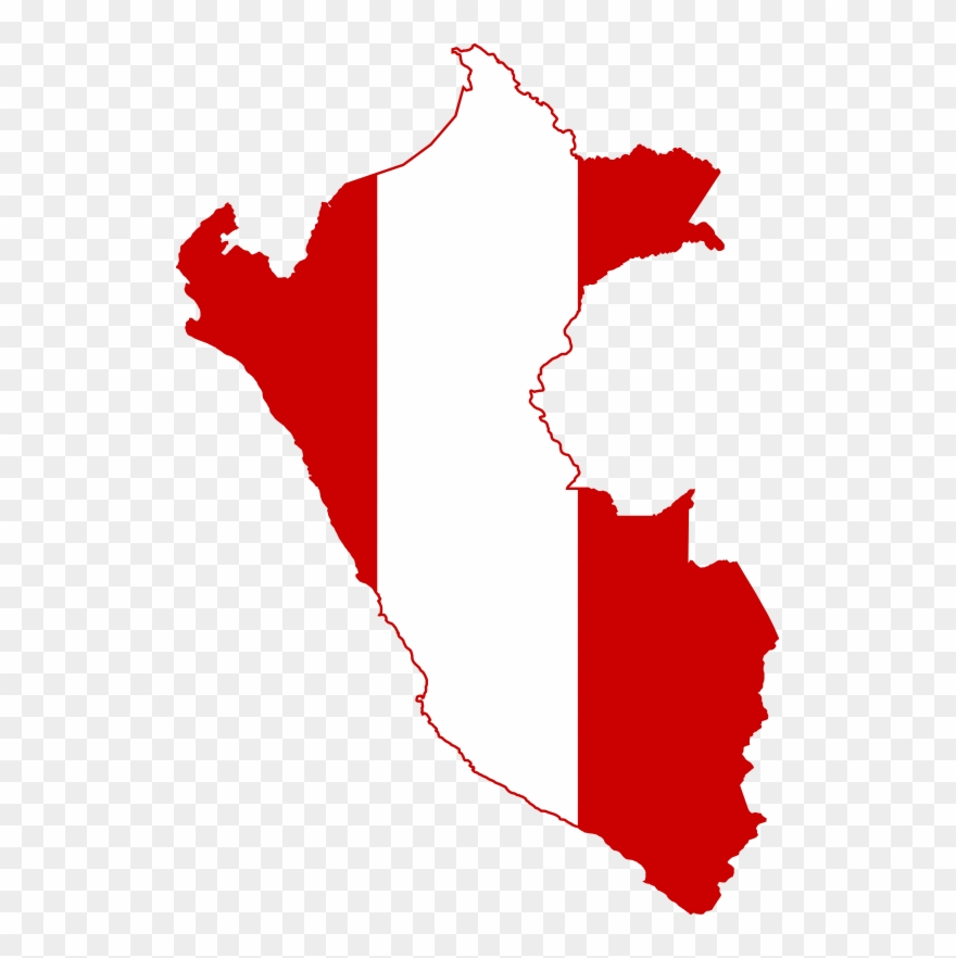 Youtube Clip Art - Peru Flag Map - Png Download