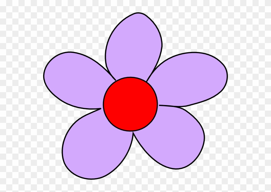 Light Purple Flower Clip Art At Clker Vector Clip - Flower Yellow Clip Art - Png Download