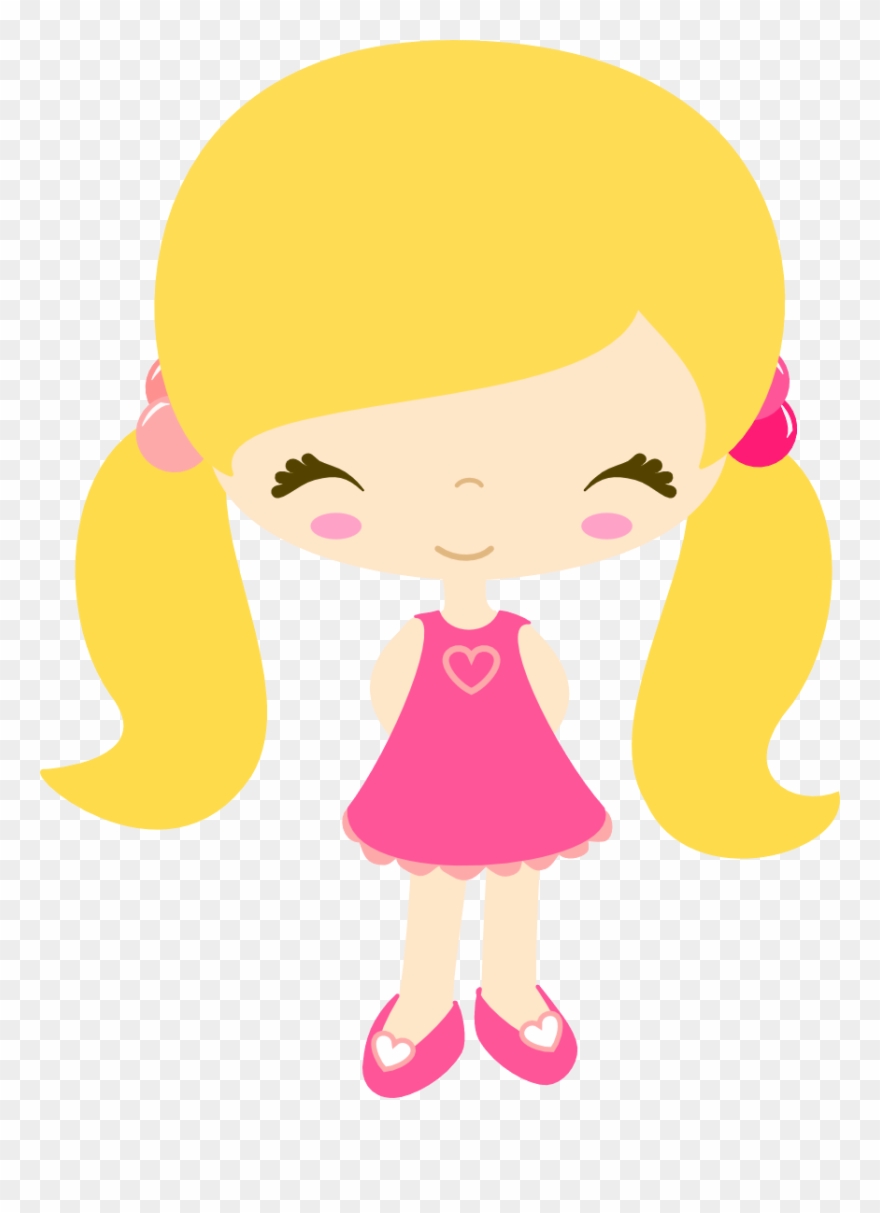 Casamento E Namorados - Niña Rubia Caricatura Clipart