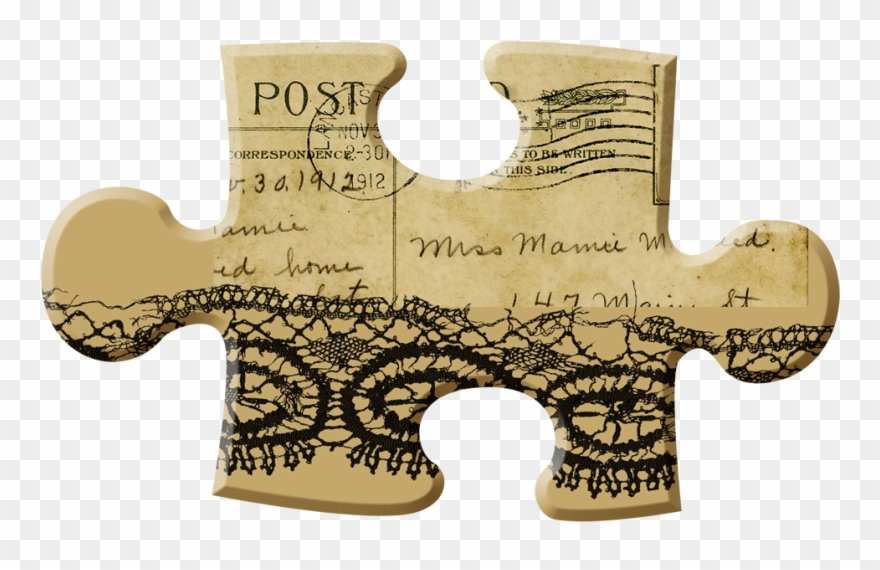 #postcard #puzzlepiece #epherma #printables #vintage - Scrapbooking Clipart