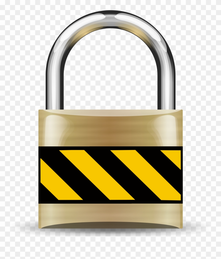 Gold Padlock Clip Art At Clker - Ssl Lock - Png Download