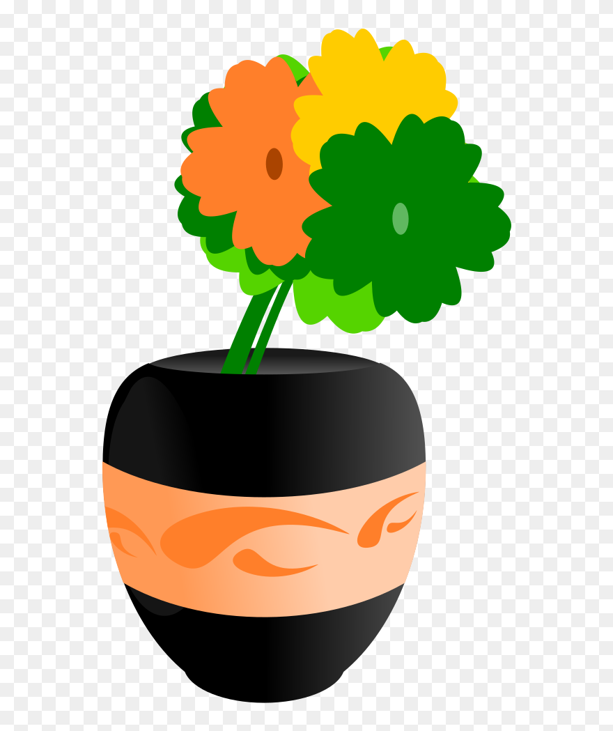 Vase Rose Flower Bouquet Floral Design - Flower Vase Vector Png Clipart