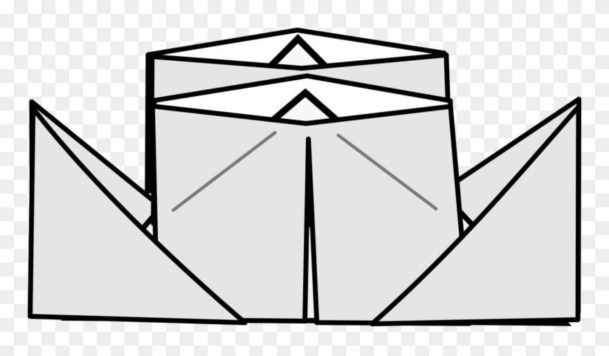 Hajó Origami Clipart Origami Paper Clip Art - Hướng Dẫn Gấp Thuyền Giấy Vector - Png Download